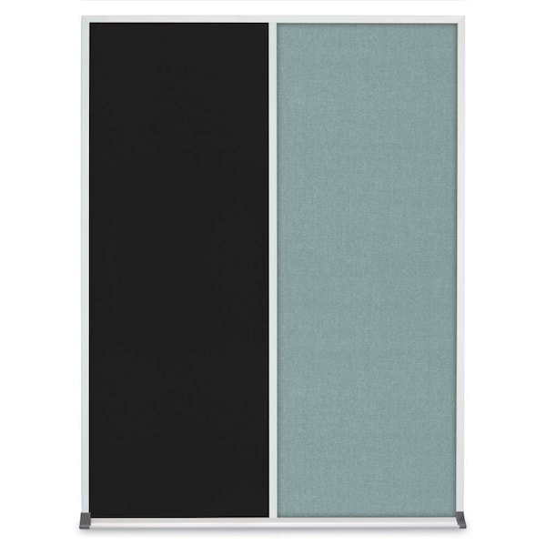 United Visual Products Double Door Radius Corkboard, 48"X36", B UV8003-BRONZE-SURF - main
